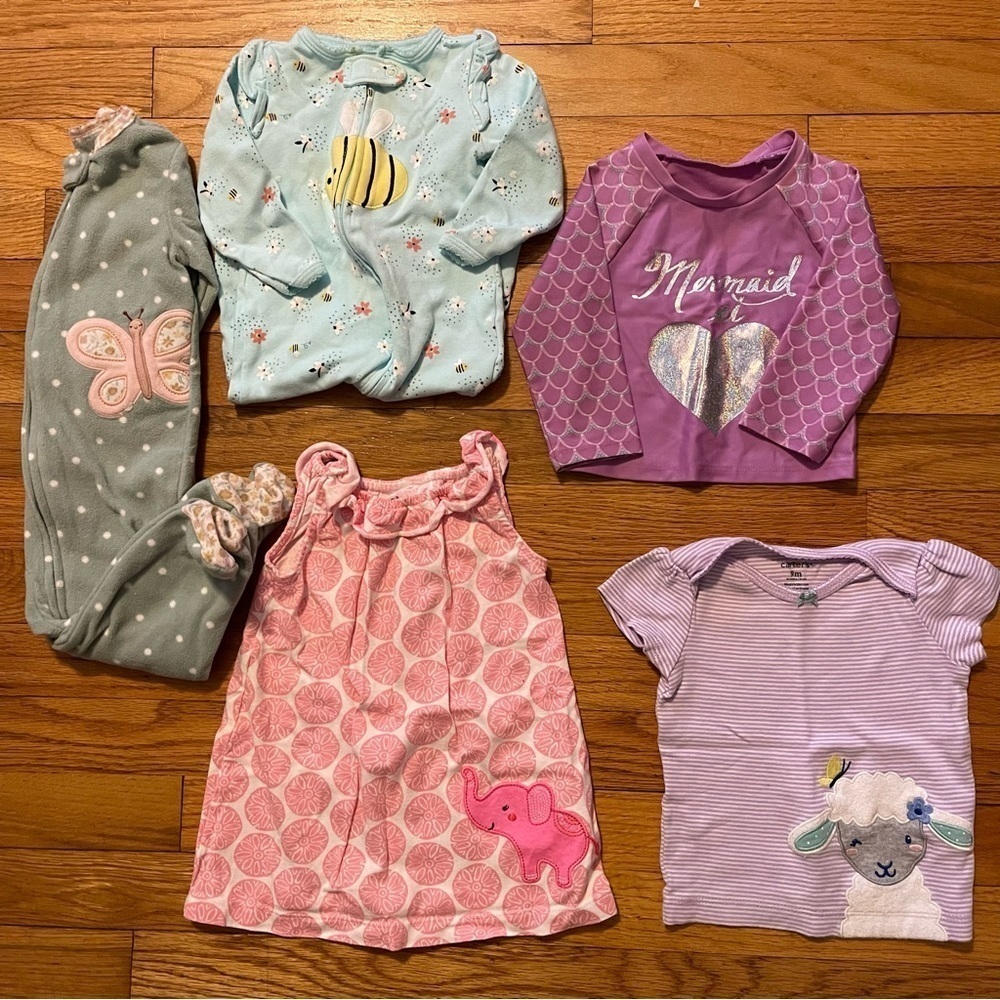 5-Piece Spring Floral Baby Girl Bundle | 6-9 mo